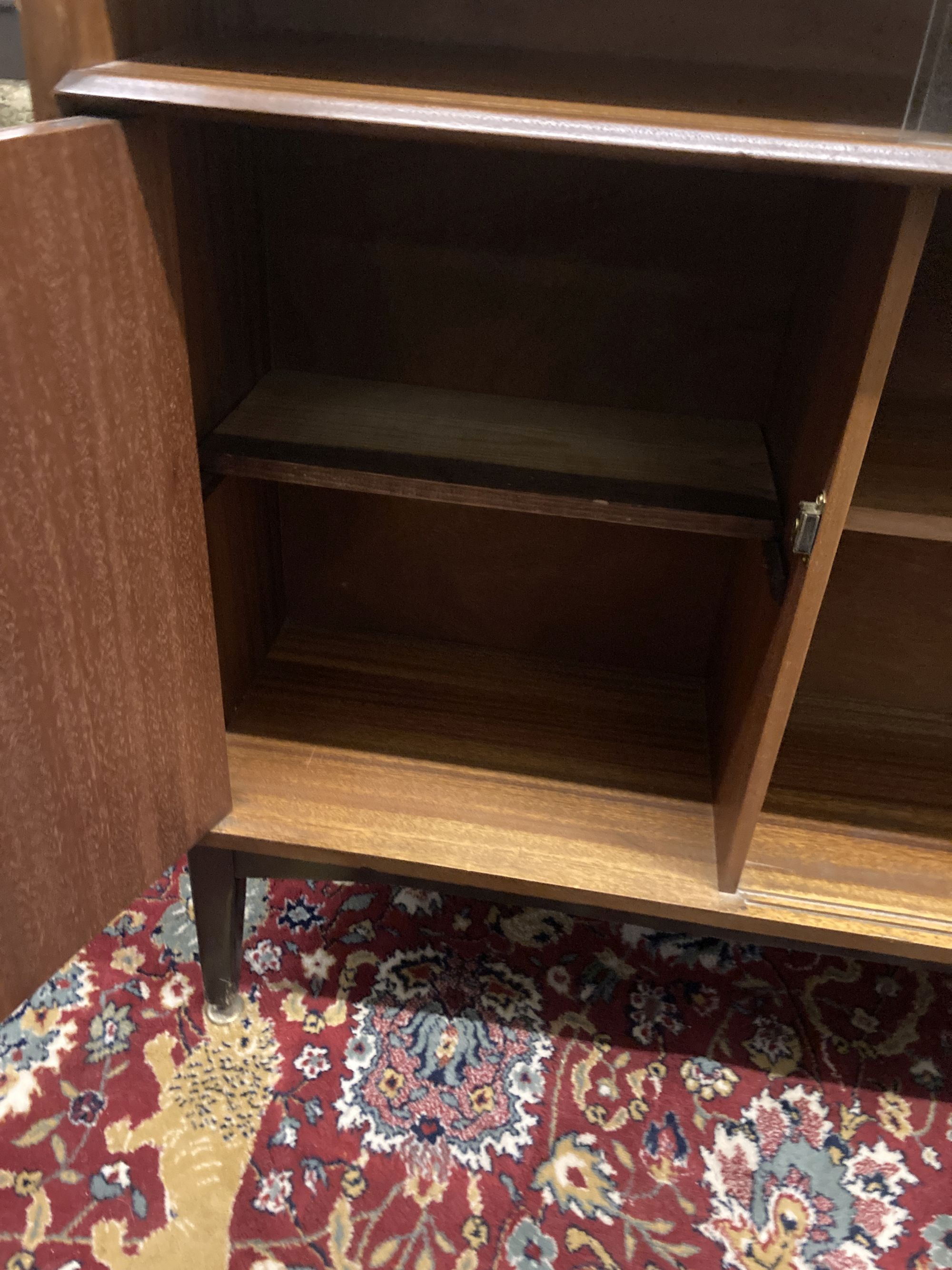 A Nathan teak side cabinet, circa 1970, width 123cm, depth 29cm, height 98cm